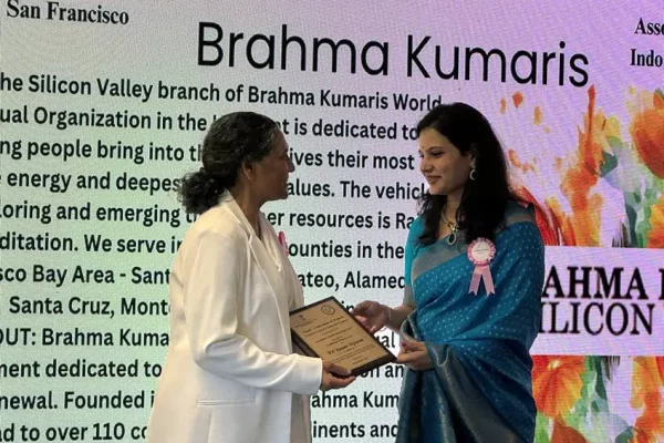 A trailblazing award is given to Bk Sister Kusum _01
