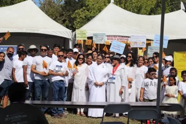 BK Silicon Valley Booth with Sister Kusum, Director BK Silicon Valley
