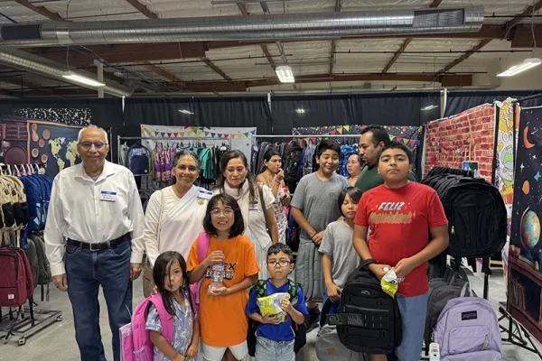 The Brahma Kumaris Meditation Center, Silicon Valley, participated in the Back-to-School Drive organized by Sunnyvale Community Services