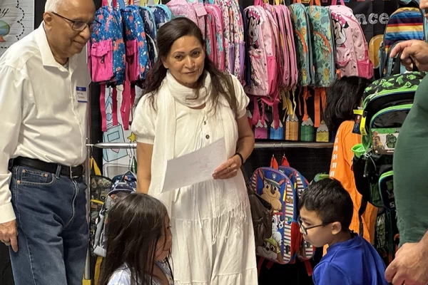 The Brahma Kumaris Meditation Center, Silicon Valley, participated in the Back-to-School Drive organized by Sunnyvale Community Services