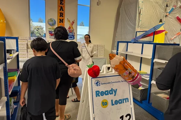 The Brahma Kumaris Meditation Center, Silicon Valley, participated in the Back-to-School Drive organized by Sunnyvale Community Services,
